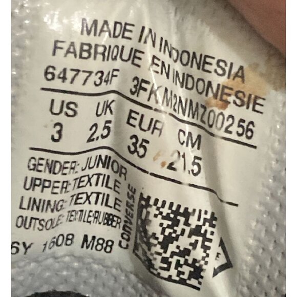 Converse All Star Junior kids Size 3 Hi-Top Olive Canvas  Sneakers shoes - Picture 7 of 7